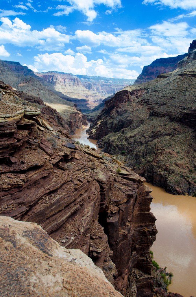 river and rocks from up high