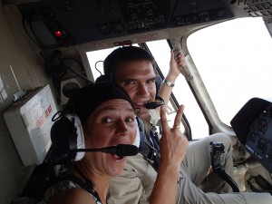 Steph on copter