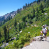 Running down Panoramic Trail from Glacier Point--a blissful ribbon of trail!
