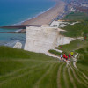 ... and then Morgan and I flew through this half marathon race in Seaford, which ends along these chalk-white cliffs.