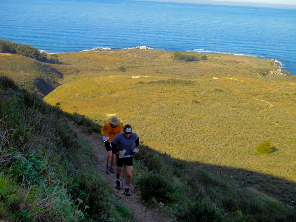  Runners sharing the trail up Valencia Peak