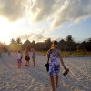 Sarah on the beach near Cancun