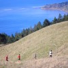 I'm not sure exactly where on the course this stretch of trail is, but it looks similar to the single-track out-and-back section when runners dodged each other in opposite directions. (photo courtesy Hawkeye)