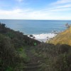 And finally, this is what it's really all about: the challenge of the trail, and the inspiration of the environment. Here, a runner tackles the stairway up from Pirate's Cove.