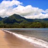 Where I ran along Hanalei Beach. (Photo from the web since I didn't carry my camera while running!)