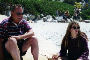 1996 relaxing after the Big Sur Marathon