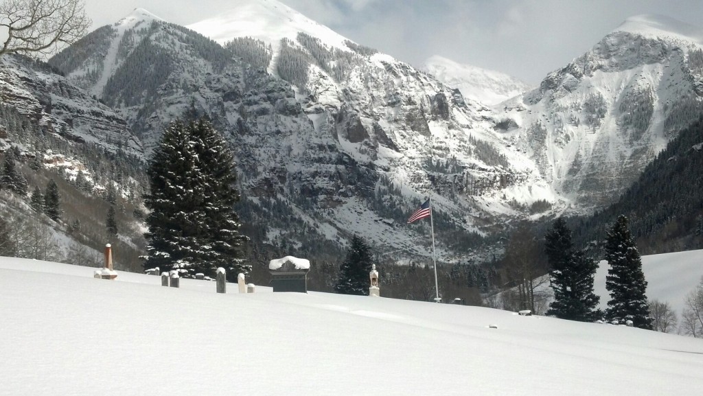 Lone Tree Cemetery in Telluride, taken on the day of Dad's service (photo by Eric Kent)