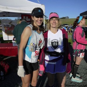With my friend Christine Chapon at the start (thanks to Eric Schranz for the pic).