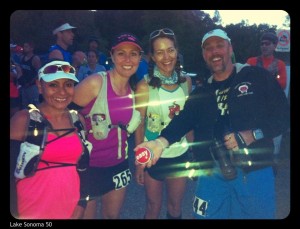 Hanging out with some of the friends I've made in the past year through Inside Trail. Ken carried the "easy" button and made runners push it as we passed on the trail. (Photo by Karen Gerasimovich) 