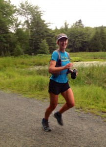 I met a German hiker who took this photo of me running near Witch Hole Pond.