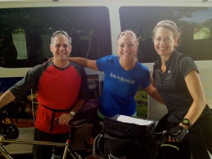 Morgan and me with Hanna at the end of our last ride.