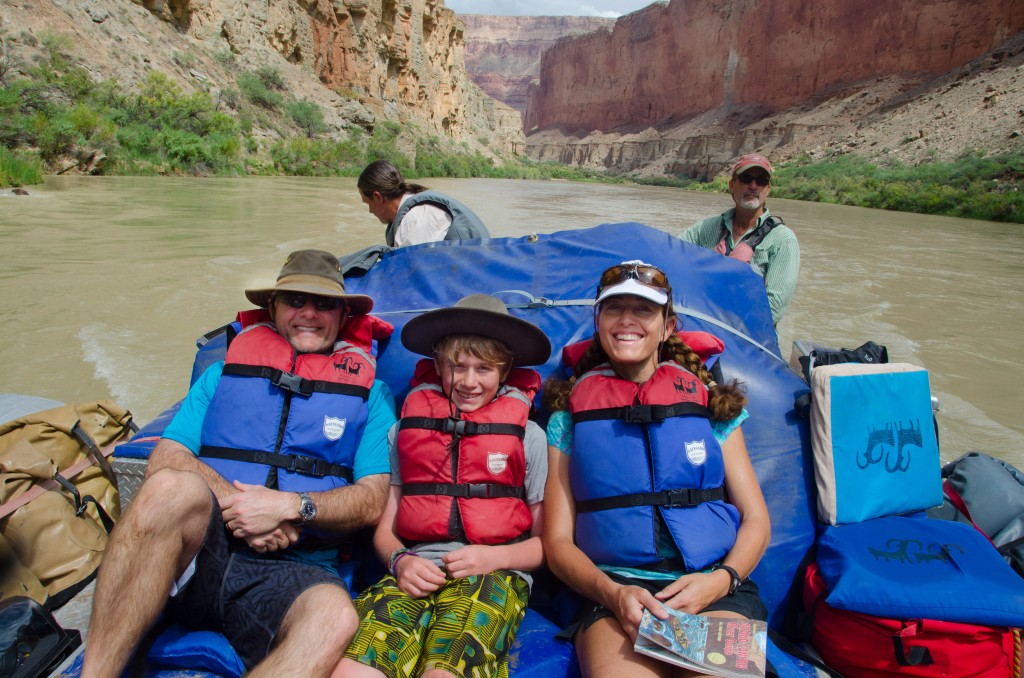 Morgan, Kyle and me with the other two guides, Randy Cook and Roger Patterson, in the background.