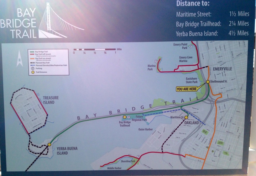 bay bridge trail sign