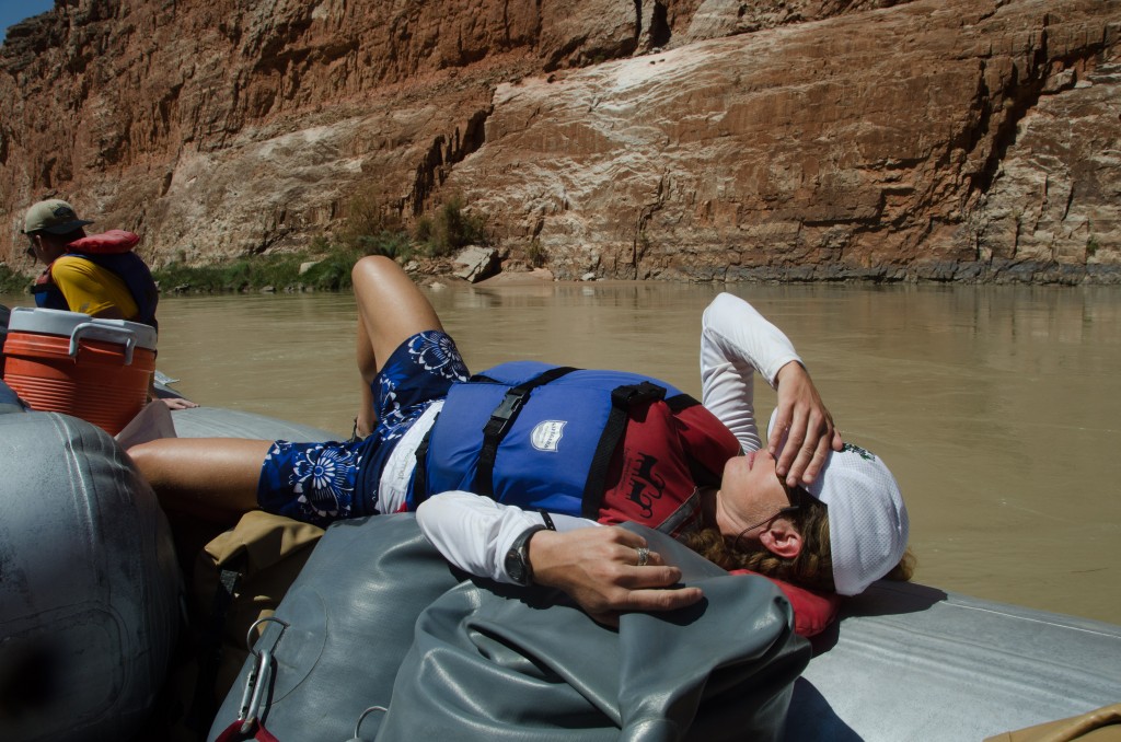 resting on the Colorado River