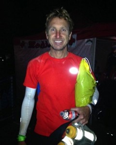 Eric Wilson at the finish of the Rio del Lago 100M last November.