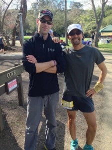 Inside Trail RD Tim Stahler (left) with always-fast-finisher Mark Tanaka (photo courtesy Mark).