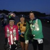 At the start of the nighttime marathon with friends Eldrith Gosney (L) and Claudia Graetsch-Vasquez (R).