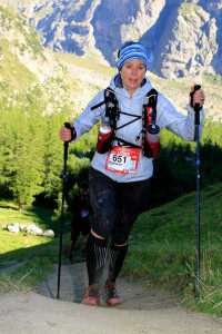 Stephanie running 2013's Ultra Trail du Mont Blanc