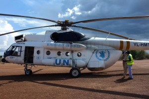 Copter ride to the South Sudan capital Juba