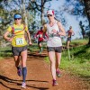 At the 2014 Way Too Cool 50K, Magda finished first and Caitlin finished 2nd. (photo by UltraSportsLive.TV)