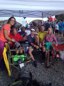 The crew in Ouray (L-R): Helen, Paul in white visor, Jack, Betsy's daughter Lizzy