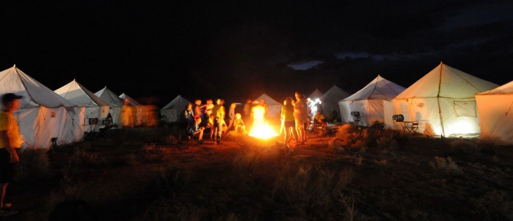 Nighttime at the Grand to Grand Ultra camp.