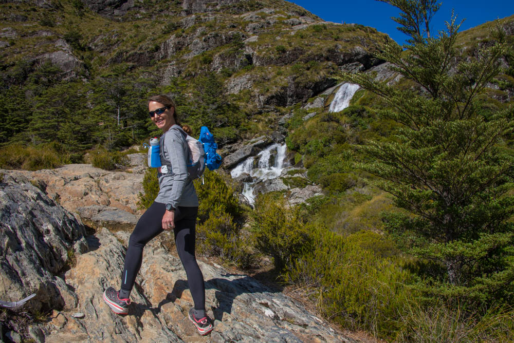 rocky stretch above Falls hut entering scrub zone