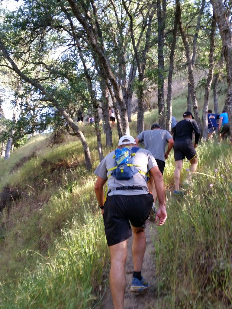 One of the singletrack climbs in the early miles of the Mount Diablo Half Marathon.