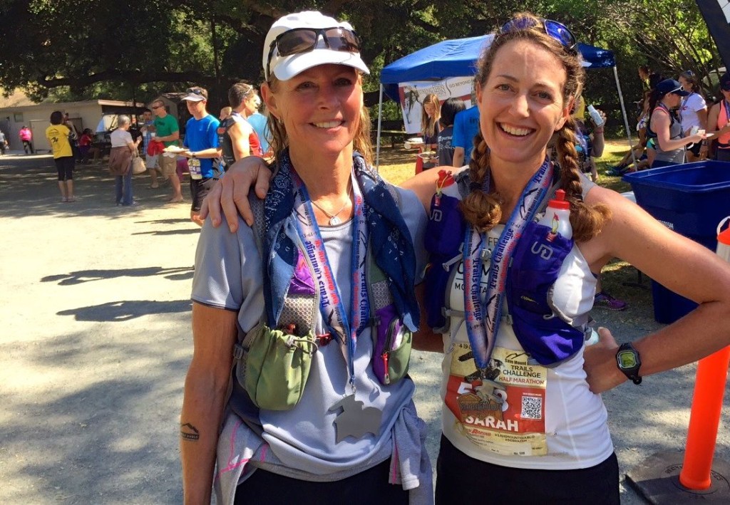 Denise Basso and me at the finish line.