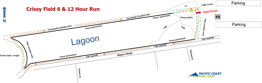 The Summer Solstice 24-hour course map. It's 1.061 miles, pancake flat.