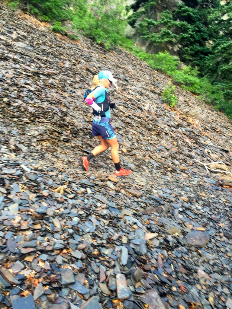 New Zealand's Anna Frost, the eventual women's winner, around the halfway point. I hung out on a trail and took pics of her and other front runners for a few hours.