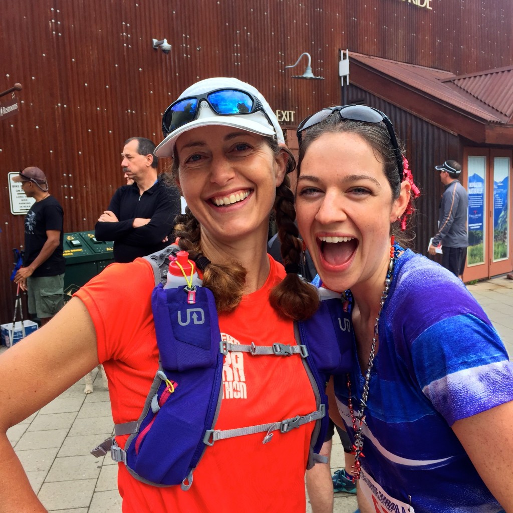 My friend Yitka Winn, a former associate editor at Trail Runner, and me before the July 4 Rundola in Telluride.