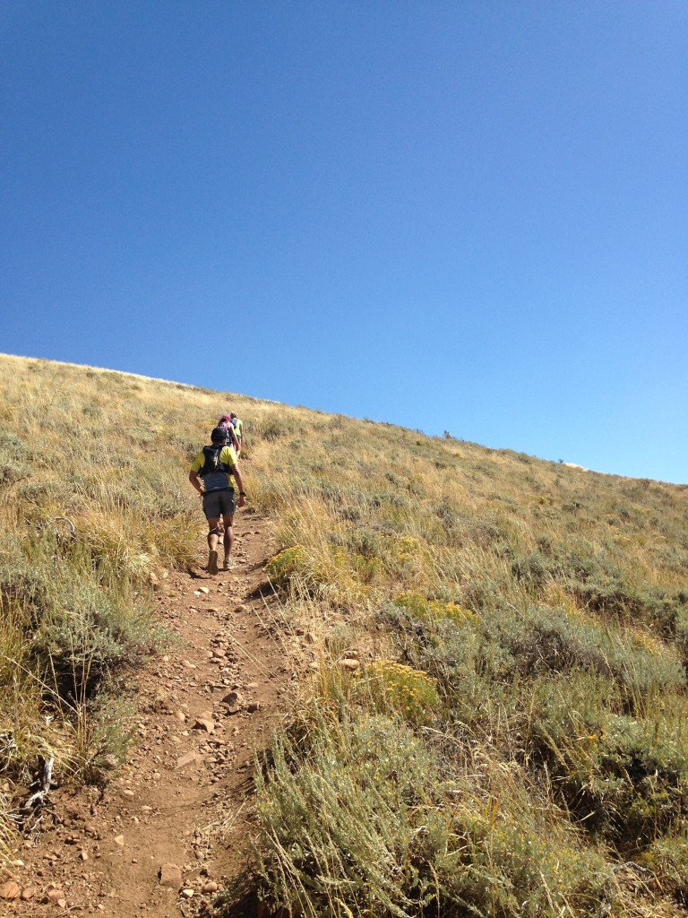 Lots of exposed trail with no shade and temps hitting the high 80s - 90. Photo by Mikal Epperson.