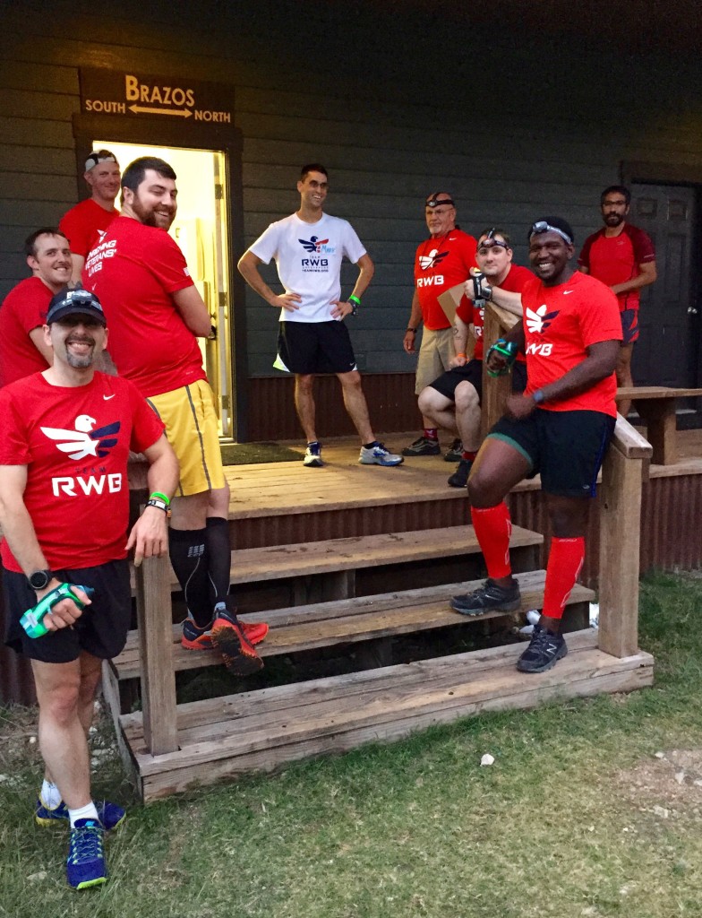 The bunkhouse where I slept and some of the first guys I met on Day 1 of Team RWB trail running camp.