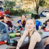 My daughter took this family pic with her selfie stick last June as we camped overnight in Pinnacles; note the camp stove on the left.