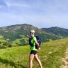 About a third of the way into the April 15 Diablo 50K, with those two peaks in the background still to summit, running and hiking with a 20lb. pack for stage-race training.